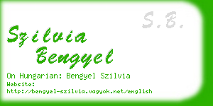 szilvia bengyel business card